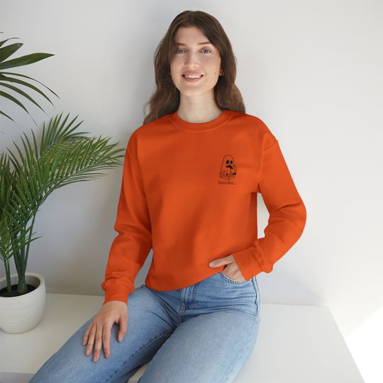 Discover Books Ghost Spooky Halloween Sweatshirt