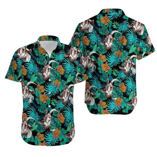 Discover Goat Hawaiian Shirt/ Goat Tropical Button Shirt