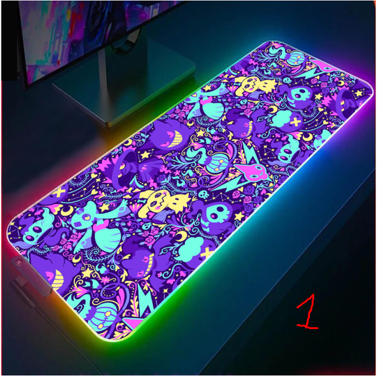 Discover Gost PKM RGB Gaming Mouse Pad, Anime Gaming Led Desk Pad