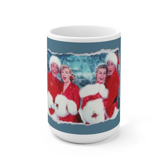 Discover White Christmas - Blue Gray Ceramic Mug