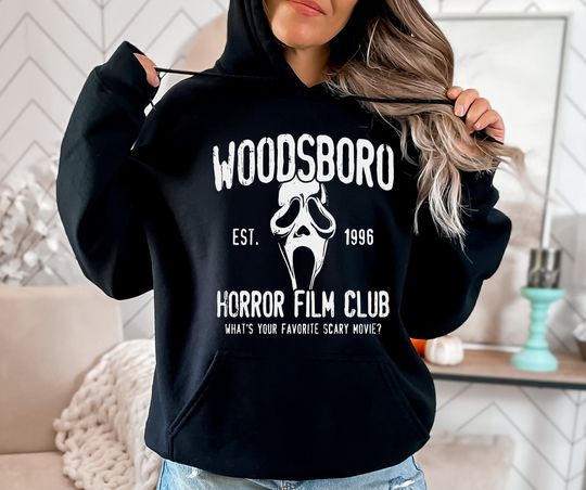 Discover Scream Ghostface Woodsboro Horror Club Halloween Horror Movie Hoodie