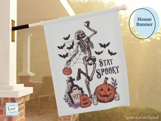 Discover Halloween Garden Flag - Skeleton Decor