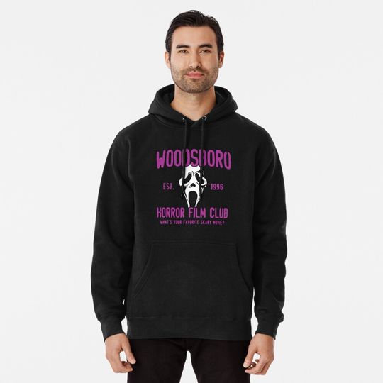 Discover Scream Ghostface Woodsboro Horror Film Club Halloween Horror Movie Hoodie