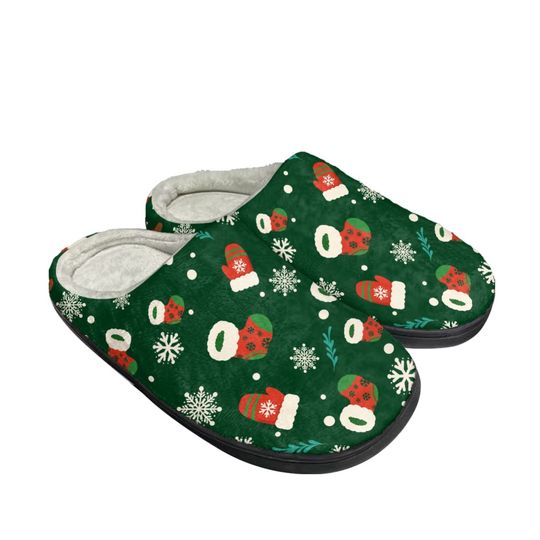 Discover Merry Christmas Socks And Gloves Slippers , Cute Christmas Adult Shoes