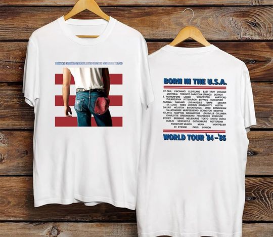 Discover Bruce Springsteen 2023 Tour 2 Sides Shirt, E Street Band Tour, Bruce Springsteen Shirt
