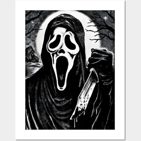 Discover Scream Ghostface Halloween Horror Movie Poster