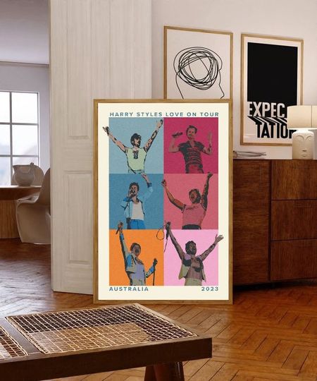 Discover Harry Love on Tour 2023 Australia Vintage Poster