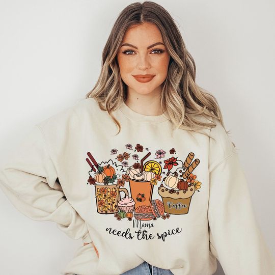 Discover Mama Needs The Spice Sweatshirt, Halloween Coffee Sweater, Halloween Mother