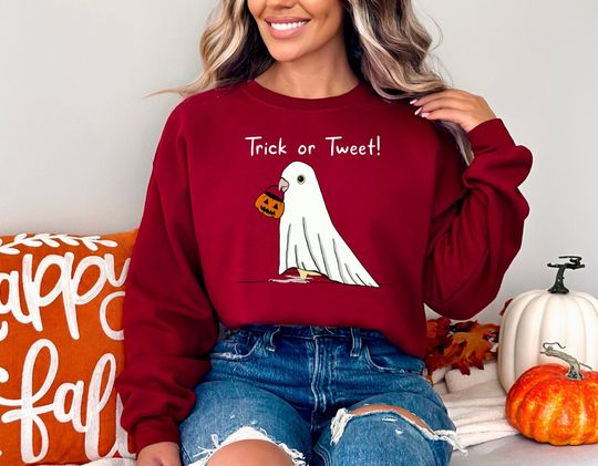 Discover Trick Or Tweet Sweatshirt, Cockatiel Halloween Sweatshirt, Cockatiel Sweatshirt