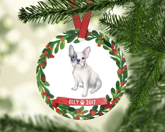 Discover Personalized Ceramic Ornament French Bulldog Ornament, Dog Lover Ornament