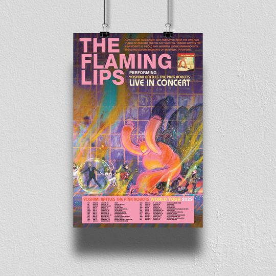 Discover The Flaming Lips Performing Yoshimi Battles The Pink Robots Live In Concert 2023 Poster