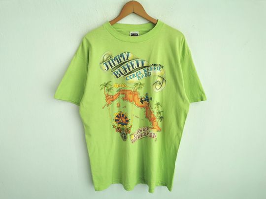 Discover Jimmy Buffet Shirt Vintage Jimmy Buffet American Singer Songwriter T Shirt Size XL