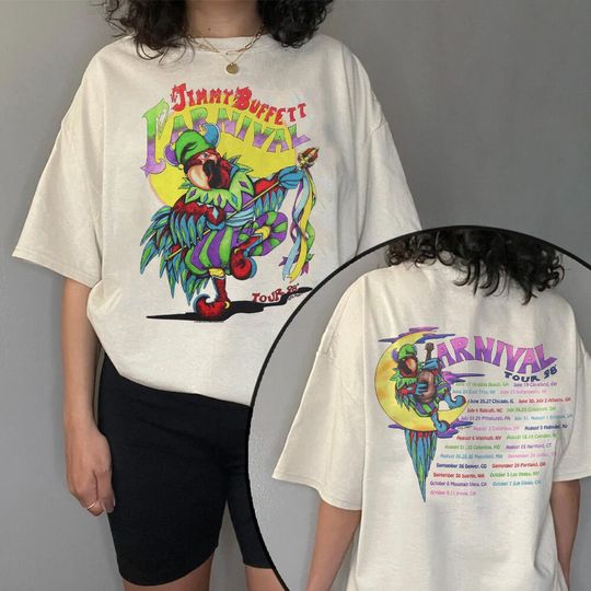 Discover 1998 Jimmy Buffett Carnival Tour Shirt , Jimmy Buffett Parrothead Island Tshirt