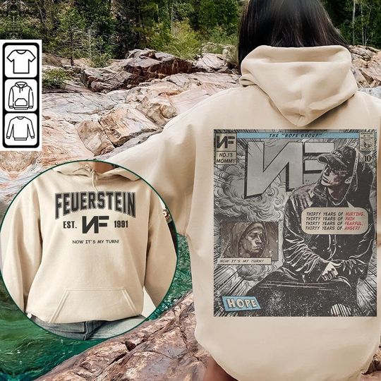 Discover Nf Comic Double Sided Shirt, 90S Vintage Merch Book Art Nf Hope Album World Tour Ticket Gift Hoodie