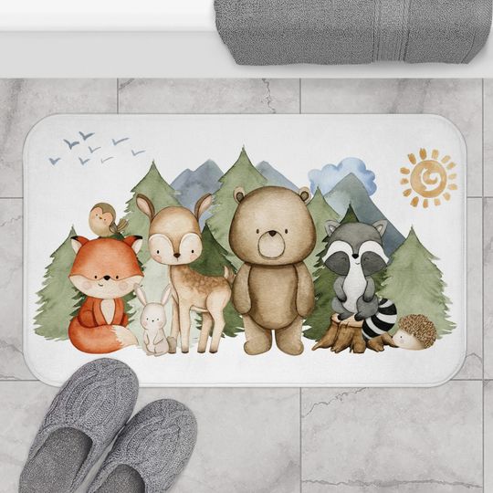 Discover Woodland bath mat Camping bath mat