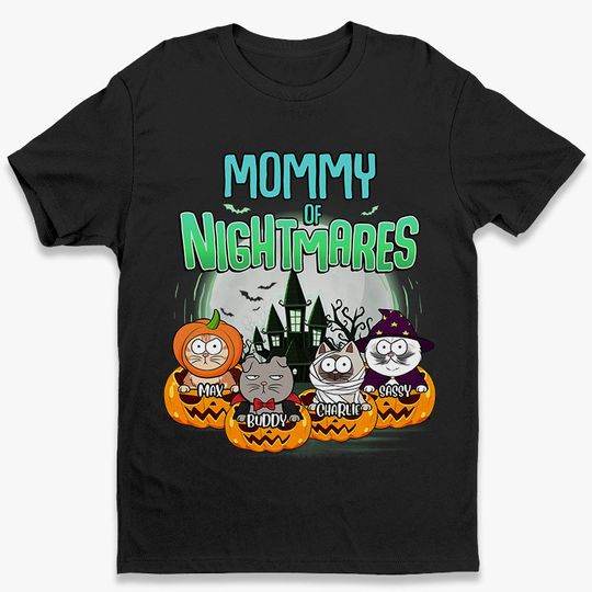 Discover Mommy Of Nightmares - Cat Personalized Custom Unisex T-shirt