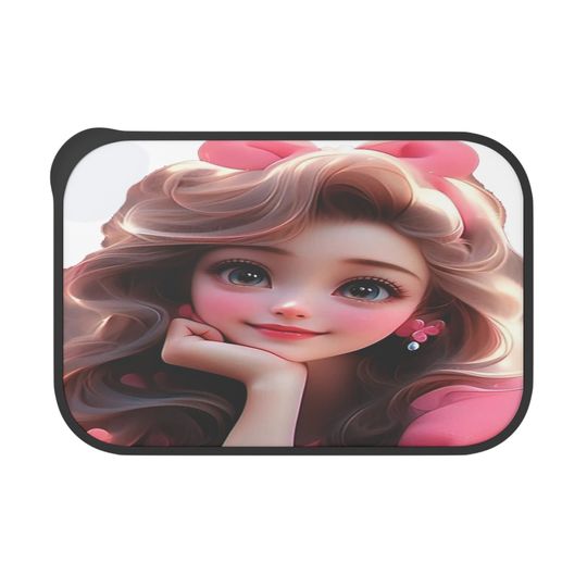 Discover Barbi Doll PLA Bento Box with Band and Utensils