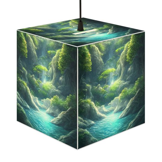 Discover Fantasy Forest Custom Illuminated Light Cube Lamp