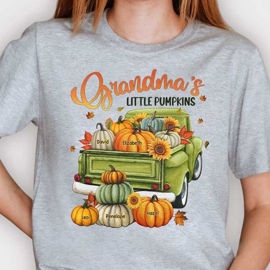 Discover Grammy's Little Pumpkins - Personalized Custom Unisex T-Shirt