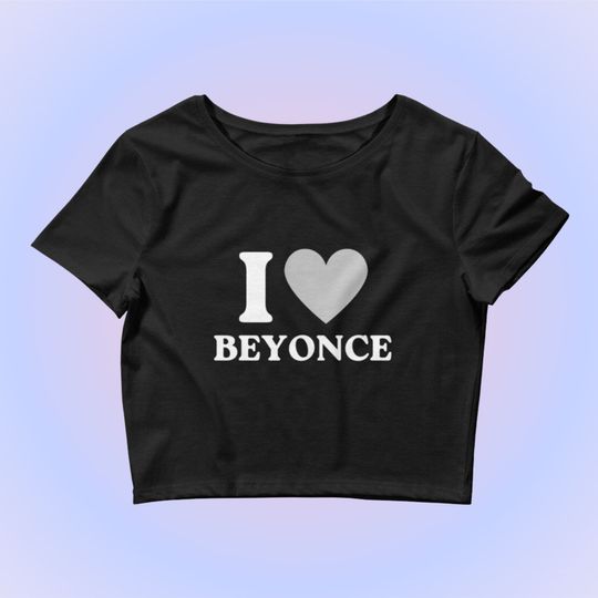 Discover Beyonce Renaissance I Heart Beyonce Crop Top Tee