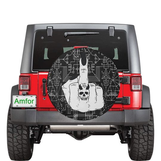 Discover Goth Gothic Skull Skeleton Halloween Spare Tire Cover