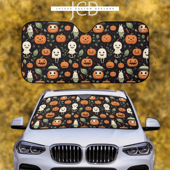 Discover Cute Halloween Pumpkin Ghost Car Sun Shades