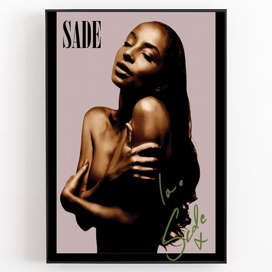 Discover Vintage Sade Singer Black Smooth Premium Matte Vertical Poster