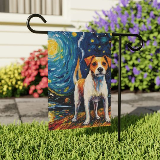 Discover Jack Russell Dog Starry Night Garden Flag
