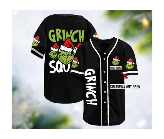 Discover Personalized funny character Team Shirt Christmas Baseball Jersey, Soft Baseball Shirt, 3D Baseball Shirt, Christmas Shirt