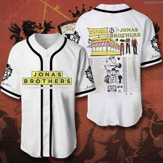 Discover Jonas Brothers Baseball Jersey, Pop Rock Band Jersey Tee, Jonas Brothers The Tour 2023 Shirt, Music Merch Concert