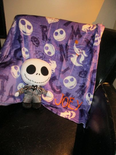 Discover Personalized Nightmare Before Christmas Jack Hugger Blanket Gift Set