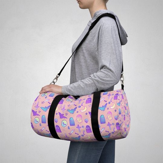 Discover Kawaii Goth Bats Gravestones Duffle Bag