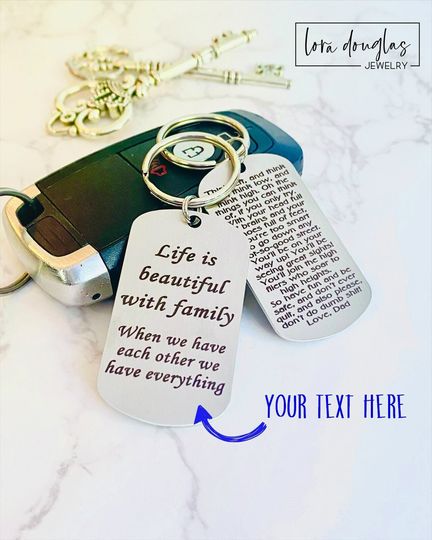 Discover Custom Engraved Keychain - Personalized Gift for Him