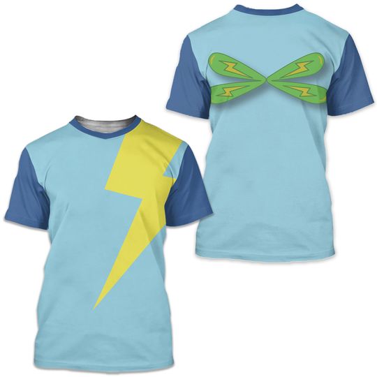 Discover Fairy Swing Blue 3D T-Shirt, Bean Team Halloween Cosplay 3D T-Shirt