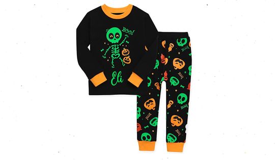 Discover KIDS Glow in the Dark Halloween Pajama Skeleton Pajamas Kids