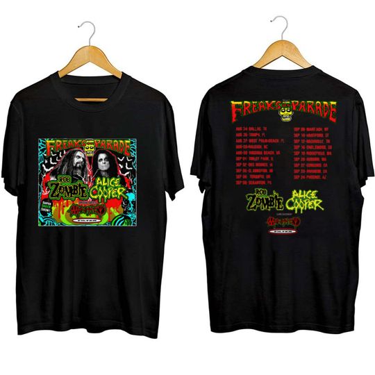 Discover Rob Zombie Freaks On Parade Tour 2023 Shirt, Rob Zombie Fan Shirt