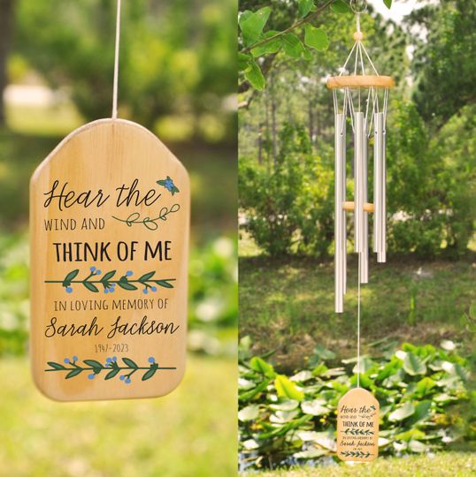 Discover Personalized Bamboo Wind Chime - In Memory Gift