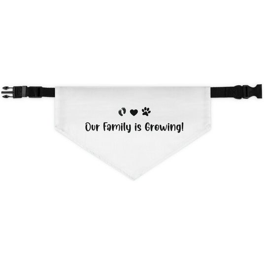 Discover Our Family Is Growing - Adorable Dog Bandana Gift for Pregnancy Announcement