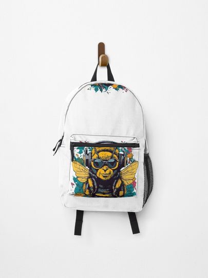Discover Honey Bee wearing shades and headphones | Backpack