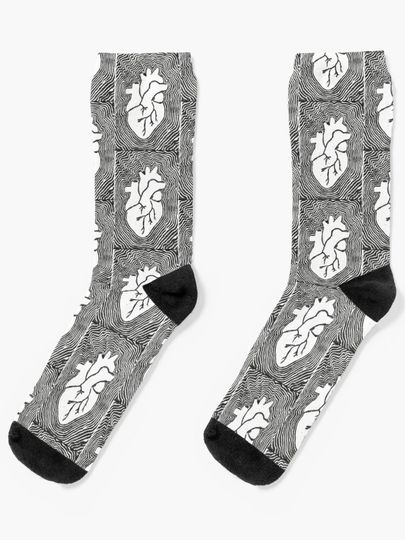 Discover Cold Black Heart  | Socks