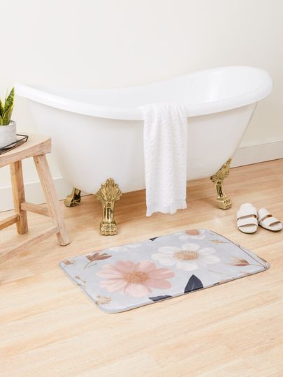 Discover Beautiful soft floral | Bath Mat