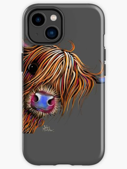 Discover HiGHLaND CoW PRiNT SCoTTiSH &apos; SuGaR LuMP oN GReY ‘ BY SHiRLeY MacARTHuR | iPhone Case