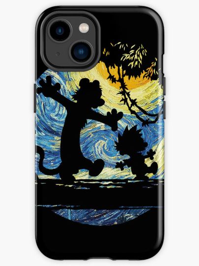 Discover Calvin and Hobbes Starry Night | iPhone Case