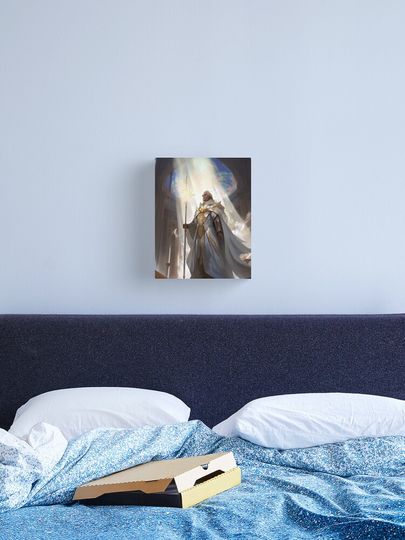 Discover Bearer of Divine Light - Human Cleric, RPG Character | Canvas Print