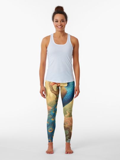 Discover Peacock Exhibition William Morris Poster | Leggings