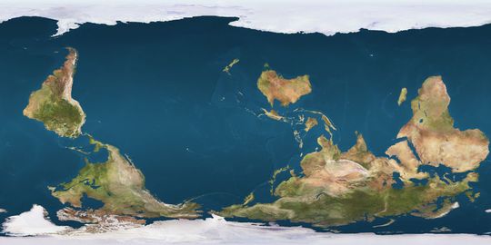 Discover World Map - Upside Down poster, upside down world map Poster