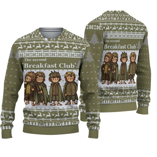 Discover The Second Breakfast Club LOTR Knitted Ugly Sweater