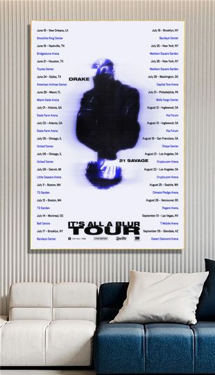Discover Drake and 21 Savage It's All a Blur Tour 2023 poster