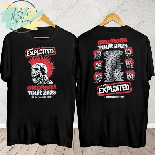 Discover The Exploited 2023 Disorder Tour T-Shirt