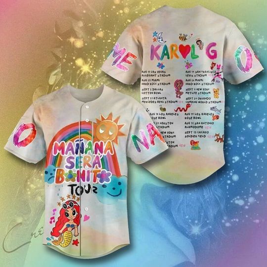 Discover Personalized Karol G Pink Baseball Jersey
